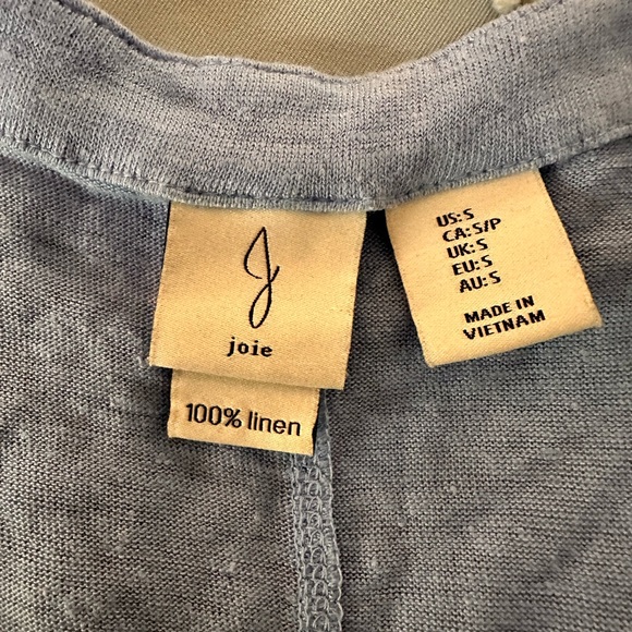 Joie Light Blue Linen Tank Top, size Small - Picture 5 of 5